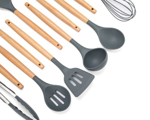 ZESTAW 12 PRZYBORÓW KUCHENNYCH W STOJAKU E-6289 Elitehoff