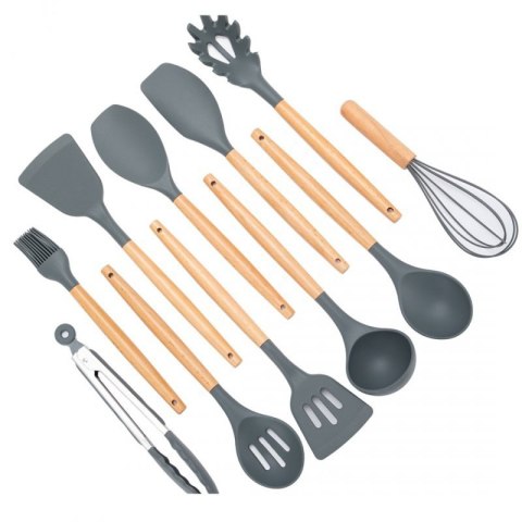 ZESTAW 12 PRZYBORÓW KUCHENNYCH W STOJAKU E-6289 Elitehoff