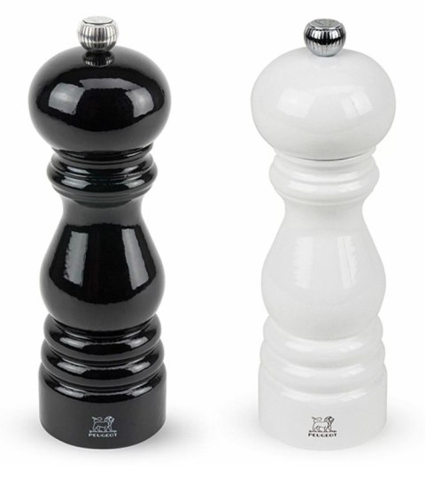 Zestaw młynków, 18 cm, czarny, biały, Paris Peugeot