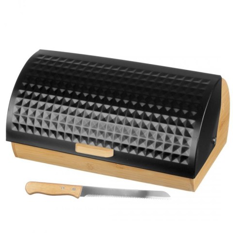 CHLEBAK BAMBUSOWY Z NOŻEM DO PIECZYWA 2773 CZARNY Brunbeste