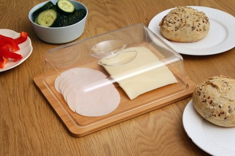 DESKA Z KLOSZEM DO PODAWANIA SERÓW WĘDLIN 2563 Brunbeste