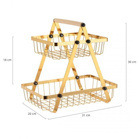 KOSZYK PIĘTROWY NA OWOCE PRZYPRAWY LOFT E-8180 Elitehoff