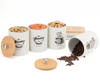 ZESTAW 4 POJEMNIKÓW KUCHENNYCH I MASELNICZKA E-6056 Elitehoff