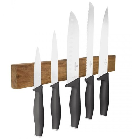 ZESTAW 5 NOŻY KUCHENNYCH Z LISTWĄ BERLINGER HAUS BH-2940 ANTRACIT Berlinger haus