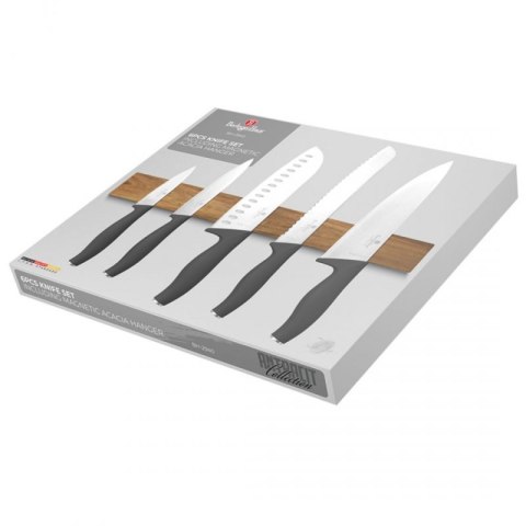 ZESTAW 5 NOŻY KUCHENNYCH Z LISTWĄ BERLINGER HAUS BH-2940 ANTRACIT Berlinger haus
