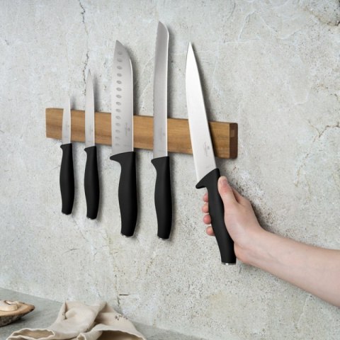 ZESTAW 5 NOŻY KUCHENNYCH Z LISTWĄ BERLINGER HAUS BH-2943 MATTE BLACK Berlinger haus