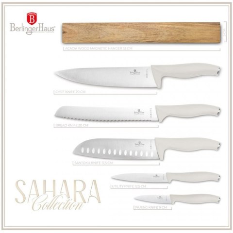 ZESTAW 5 NOŻY KUCHENNYCH Z LISTWĄ BERLINGER HAUS BH-2945 SAHARA Berlinger haus