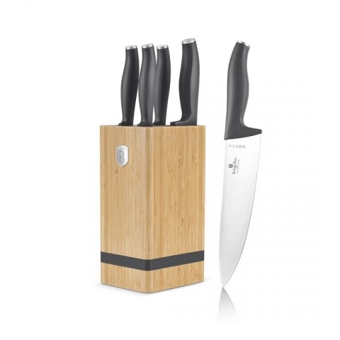 ZESTAW NOŻY BERLINGER HAUS BH-2968 ANTRACIT W BLOKU BAMBUSOWYM Berlinger haus