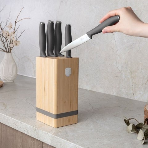 ZESTAW NOŻY BERLINGER HAUS BH-2968 ANTRACIT W BLOKU BAMBUSOWYM Berlinger haus
