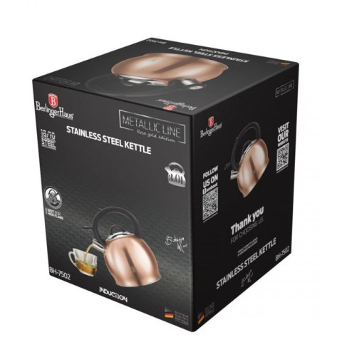 CZAJNIK 3L BERLINGER HAUS BH-7502 Z GWIZDKIEM ROSE GOLD Berlinger haus