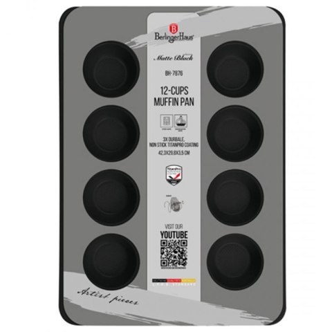 FORMA TYTANOWA DO MUFFINEK BERLINGER HAUS BH-7876 MATTE BLACK Berlinger haus
