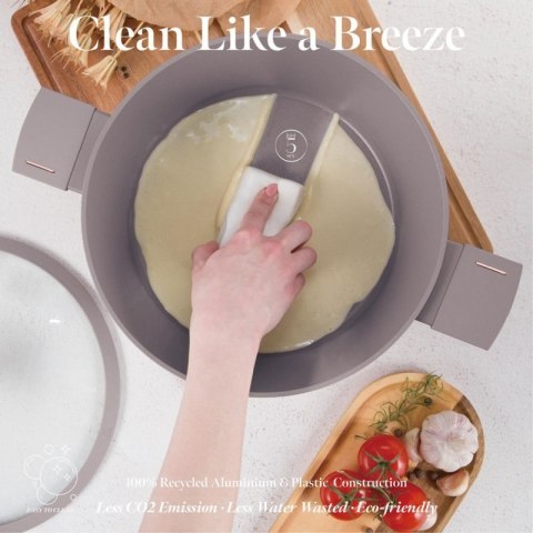 GARNEK TYTANOWY Z POKRYWĄ 28cm BERLINGER HAUS BH-8102 TAUPE Berlinger haus