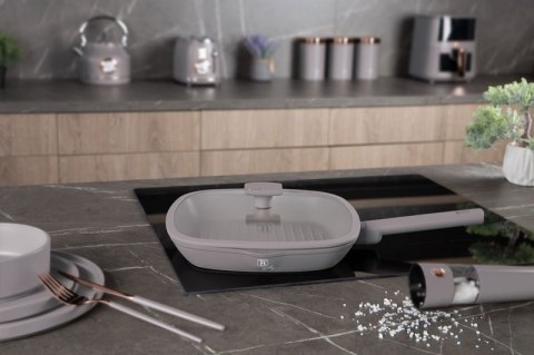 PATELNIA GRILLOWA TYTANOWA Z POKRYWĄ 28cm BERLINGER HAUS BH-8097 TAUPE Berlinger haus