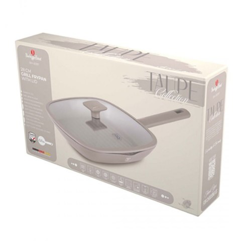 PATELNIA GRILLOWA TYTANOWA Z POKRYWĄ 28cm BERLINGER HAUS BH-8097 TAUPE Berlinger haus