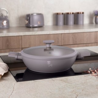 PŁASKI GARNEK TYTANOWY Z POKRYWĄ 28cm BERLINGER HAUS BH-8098 TAUPE Berlinger haus