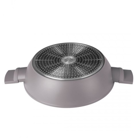 PŁASKI GARNEK TYTANOWY Z POKRYWĄ 28cm BERLINGER HAUS BH-8098 TAUPE Berlinger haus