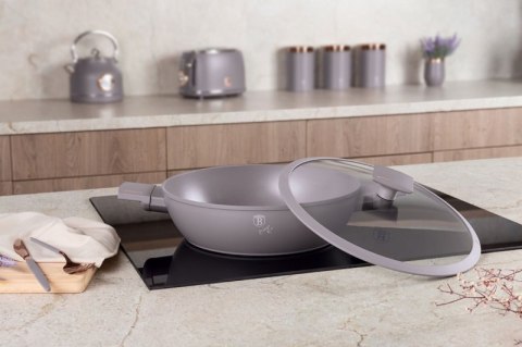 PŁASKI GARNEK TYTANOWY Z POKRYWĄ 28cm BERLINGER HAUS BH-8098 TAUPE Berlinger haus