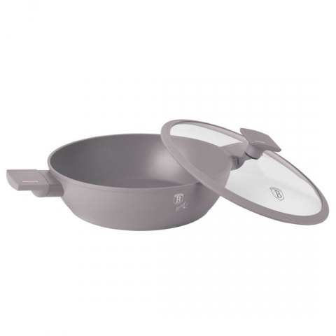 PŁASKI GARNEK TYTANOWY Z POKRYWĄ 30cm BERLINGER HAUS BH-8099 TAUPE Berlinger haus
