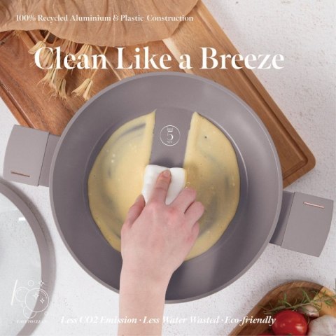 WOK TYTANOWY Z POKRYWĄ 30cm BERLINGER HAUS BH-8095 TAUPE Berlinger haus