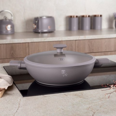 WOK TYTANOWY Z POKRYWĄ 30cm BERLINGER HAUS BH-8095 TAUPE Berlinger haus