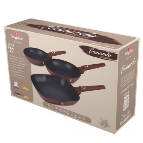 ZESTAW 3 PATELNI TYTANOWYCH BERLINGER HAUS BH-8049 LEONARDO Berlinger haus