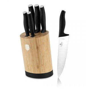 ZESTAW NOŻY BERLINGER HAUS BH-2753 MATTE BLACK W BLOKU BAMBUSOWYM Berlinger haus