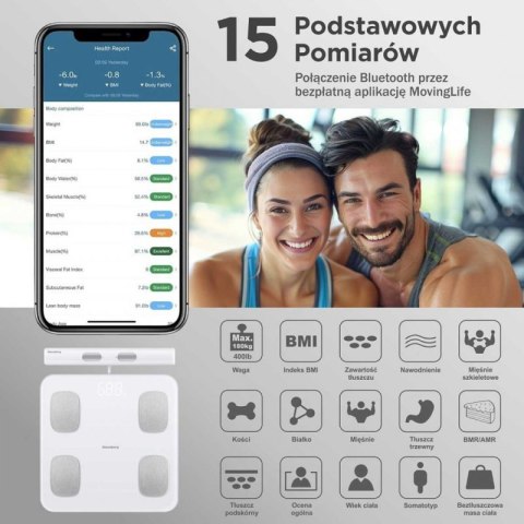 ANALITYCZNA WAGA ŁAZIENKOWA SMART IOS ANDROID KLAUSBERG KB-7853 Klausberg