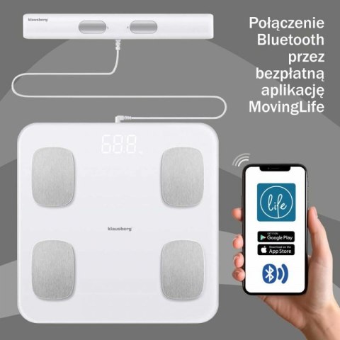 ANALITYCZNA WAGA ŁAZIENKOWA SMART IOS ANDROID KLAUSBERG KB-7853 Klausberg