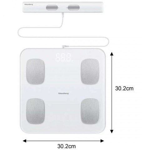 ANALITYCZNA WAGA ŁAZIENKOWA SMART IOS ANDROID KLAUSBERG KB-7853 Klausberg