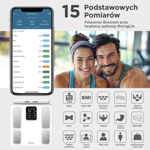 ANALITYCZNA WAGA ŁAZIENKOWA SMART IOS ANDROID KLAUSBERG KB-7857 Klausberg