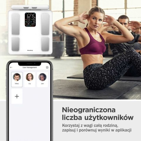 ANALITYCZNA WAGA ŁAZIENKOWA SMART IOS ANDROID KLAUSBERG KB-7857 Klausberg
