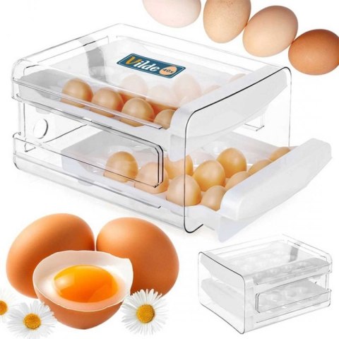 DWUPOZIOMOWY ORGANIZER POJEMNIK DO LODÓWKI NA 40 JAJEK 229164 Orion