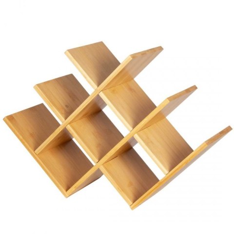 PÓŁKA STOJAK BAMBUSOWY NA 8 BUTEK WINA 3804 Brunbeste