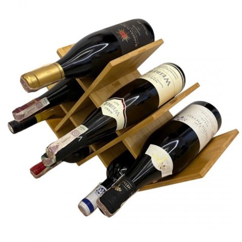PÓŁKA STOJAK BAMBUSOWY NA 8 BUTEK WINA 3804 Brunbeste