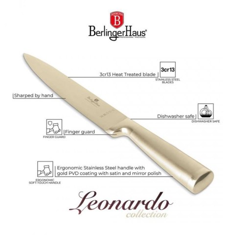 STALOWY NÓŻ DO FILETOWANIA BERLINGER HAUS 22cm BH-2931 GOLD Berlinger haus