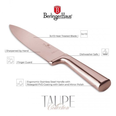 STALOWY NÓŻ SZEFA KUCHNI BERLINGER HAUS 22cm BH-2934 ROSE GOLD Berlinger haus