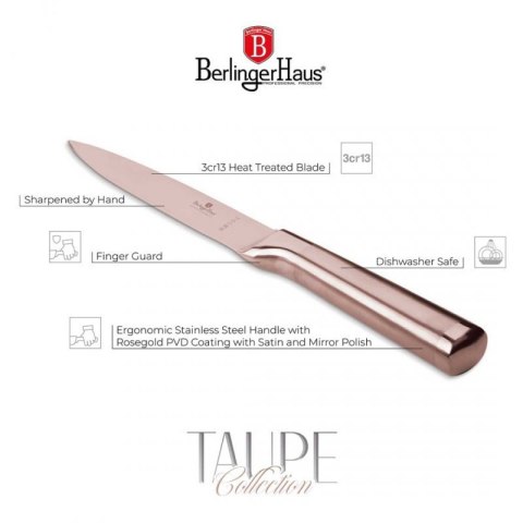 STALOWY NÓŻ UNIWERSALNY BERLINGER HAUS 12,5cm BH-2938 ROSE GOLD Berlinger haus