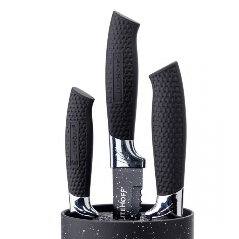 ZESTAW 5 KUCHENNYCH NOŻY MARMURKOWYCH Z OBIERACZKĄ E-6192 Elitehoff