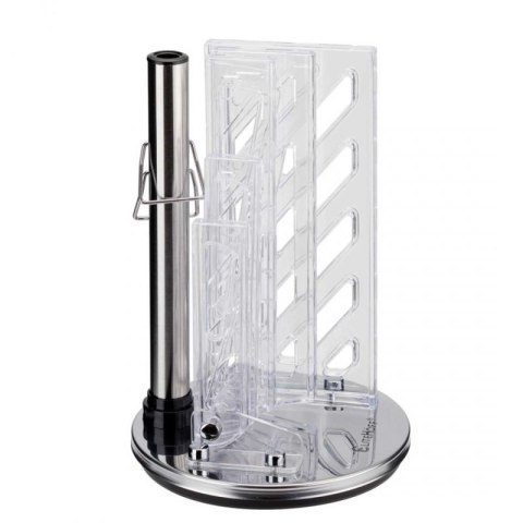 ZESTAW 9 ELEM. NOŻY KUCHENNYCH W STOJAKU Z OSTRZAŁKĄ I NOŻYCAMI E-6263 Elitehoff