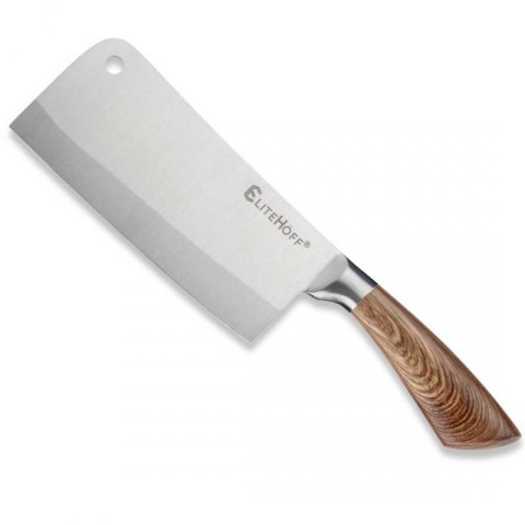 ZESTAW 9 ELEM. NOŻY KUCHENNYCH W STOJAKU Z OSTRZAŁKĄ I NOŻYCAMI E-6265 Elitehoff