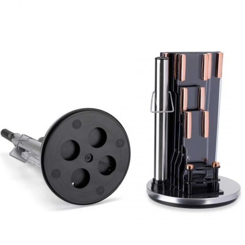 ZESTAW 9 ELEM. NOŻY KUCHENNYCH W STOJAKU Z OSTRZAŁKĄ I NOŻYCAMI E-6270 Elitehoff