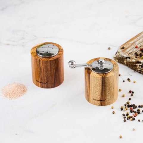 AKACJOWY MŁYNEK DO PIEPRZU + SOLNICZKA KLAUSBERG KB-7859 Klausberg