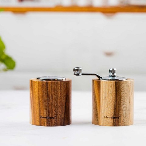 AKACJOWY MŁYNEK DO PIEPRZU + SOLNICZKA KLAUSBERG KB-7859 Klausberg