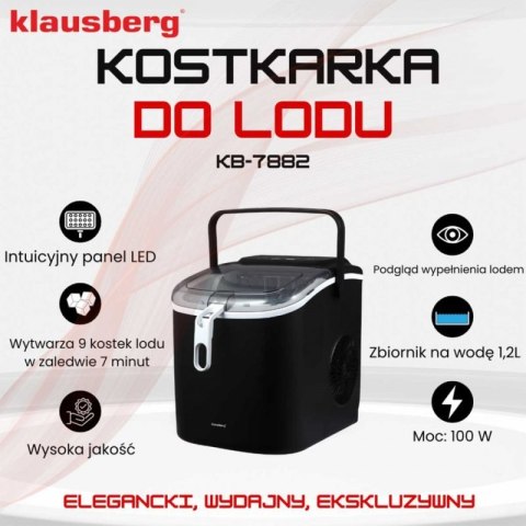 AUTOMATYCZNA KOSTKARKA DO LODU 1,2L 100W KLAUSBERG KB-7882 Klausberg