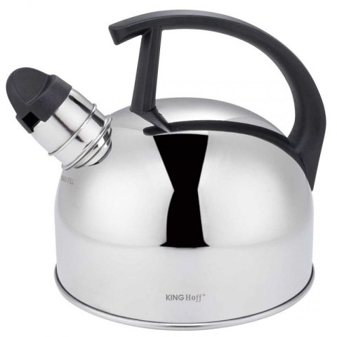 CZAJNIK 1,5L Z GWIZDKIEM KINGHOFF KH-1896 SREBRNY Kinghoff
