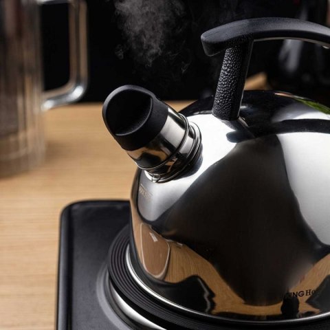 CZAJNIK 1,5L Z GWIZDKIEM KINGHOFF KH-1896 SREBRNY Kinghoff