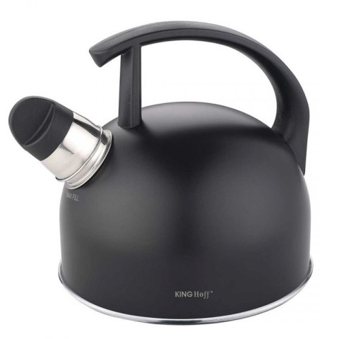 CZAJNIK 1,5L Z GWIZDKIEM KINGHOFF KH-1897 CZARNY MAT Kinghoff
