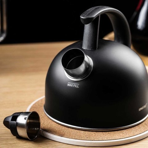 CZAJNIK 1,5L Z GWIZDKIEM KINGHOFF KH-1897 CZARNY MAT Kinghoff