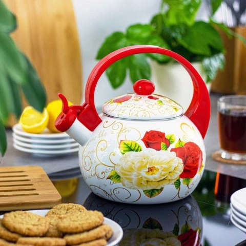 CZAJNIK EMALIOWANY 2L Z GWIZDKIEM KINGHOFF KH-1910 Kinghoff