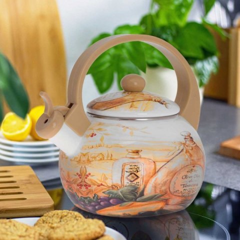 CZAJNIK EMALIOWANY 2L Z GWIZDKIEM KINGHOFF KH-3700 Kinghoff